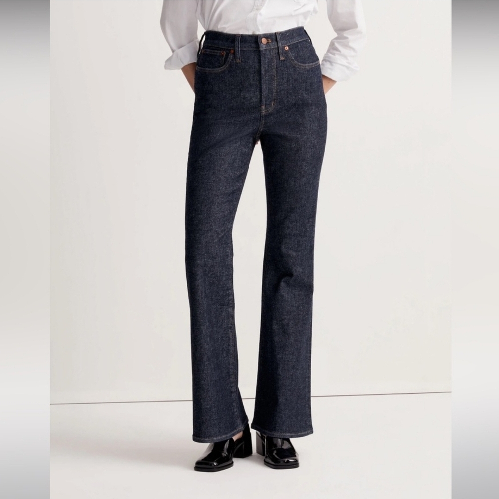 Madewell Perfect Vintage Flare Jeans High Rise Dark Wash Denim Pants Size 28